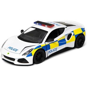 KiNSMART Lotus Emira Police Car, 1:34 Scale, 5 Inch, Diecast Metal, Pull Back Action Model