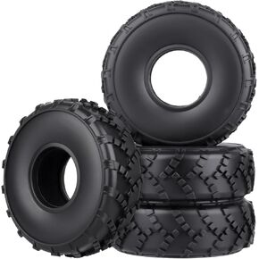 1.0 Soft Sticky All Terrain Tires 62mm for TRX4M Axial AX24 SCX24 FCX24 Enduro24 Upgrades 1/24 1/18 Crawler Car