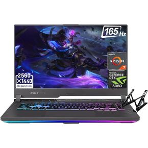 كمبيوتر محمول ASUS ROG Strix G15 للألعاب 2024، شاشة 15.6 بوصة 165 هرتز، AMD Ryzen 7 6800H(8-core)، NVIDIA GeForce RTX 3060، ذاكرة وصول عشوائي DDR5 سعة 64 جيجابايت، 1 تيرابايت SSD، لوحة مفاتيح بإضاءة خلفية، Windows 11 Pro، مع حامل كمبيوتر محمول