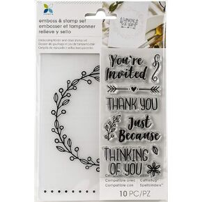 Momenta Embossing Folder & Stamp Set-You are Invited