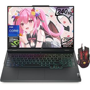 Lenovo 2024 Newest Legion Pro 7 كمبيوتر محمول للألعاب، شاشة 16 بوصة 240 هرتز WQXGA، Intel-Core i9-13900HX(24-core)، GeForce RTX 4080، 64GB DDR5، 4TB SSD، لوحة مفاتيح بإضاءة خلفية، WiFi 6، Win 11 Home، مع ماوس ألعاب in Kuwait
