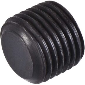 uxcell Carbon Steel Internal Hex Thread Socket Pipe Plug, M8x1 Male Thread Black Pipe Cap, for Garden Pipe Pneumatic Solenoid Valve, 20Pcs