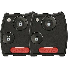 KeylessOption Keyless Entry Remote Car Key Fob Case Button Pad Fix Shell Repair for Honda (Pack of 2)