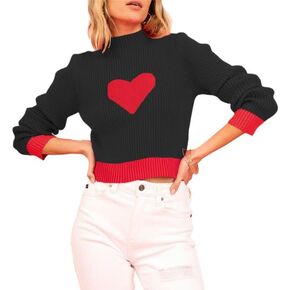 Owl's-Yard Preppy Sweatshirts for Teen Girls Tie Dye Long Sleeve Crewneck Heart Print Pullover Tops