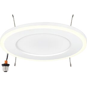 Maxxima 5 in. & 6 in. Retrofit Recessed LED Downlight with Night Light, 1200 Lumens, 11 Watts, 5 CCT 2700K/3000K/3500K/4000K/5000K, 2000K Night Light, Dimmable, 90 CRI