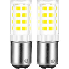 BA15D LED Double Contact Bayonet Base 120 Volts 4W Bulb，Warm 3000k,40W Halogen Replacement Bulb，Dimmable BA15D LED for Sewing Machine Bulbs Pack of 2……