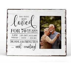 70th Birthday Gifts, 70th Birthday Picture Frame, 70th Birthday, 70th Birthday Gifts for Women Men, 70th Birthday Decorations, You Have Been Loved for 70 Years Photo Frame 4x6