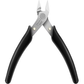 Wire Cutter, Flush Cutter, ESD Micro Cutter, Stainless Steel Side Cutter, Soft Silicone Handle Sprue Cutting Pliers to Cut Wire and Plastic(1Pack)