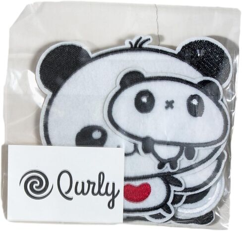 Set of 8 Assorted Embroidery Applique Decoration DIY Patch Panda Funny Custom Design face kit Iron on for Shirt Jacket Bag hat Pant Vest Jean Cotton Clothes Kid Love Great as Happy Birthday Gift… in Saudi Arabia