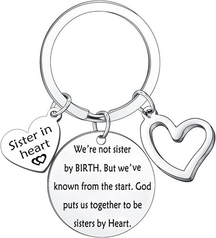 نحن لسنا أخوات بالولادة ولكننا عرفنا منذ البداية أن سلسلة المفاتيح الأخت في مجوهرات القلب تقدم أفضل سلسلة مفاتيح للأخت هدايا الصداقة سلسلة مفاتيح من الأخت in Kuwait