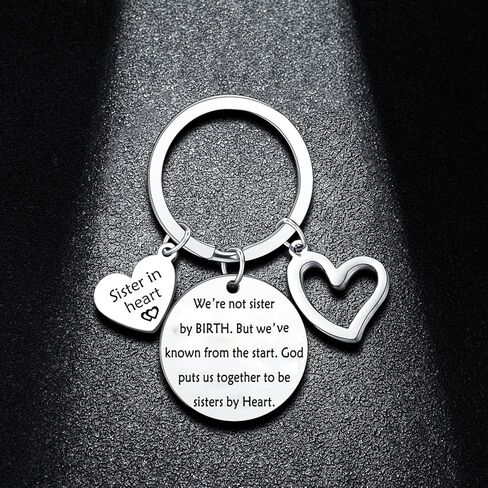 نحن لسنا أخوات بالولادة ولكننا عرفنا منذ البداية أن سلسلة المفاتيح الأخت في مجوهرات القلب تقدم أفضل سلسلة مفاتيح للأخت هدايا الصداقة سلسلة مفاتيح من الأخت in Kuwait
