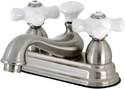 Kingston Brass KS3607PX 4 in. Center Bathroom Faucet, Brushed Brass, 6.38 x 4.5 x 3.06 in Saudi Arabia