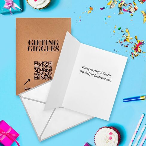 هدية GIGGLES بطاقة عيد الميلاد الثامن للفتاة | بطاقة حورية البحر للبنات - عيد ميلاد عمرها ثمان سنوات | حفيدة، ابنة أخت، ابنة، صديق | يأتي مع مغلف وختم متطابقين in Kuwait