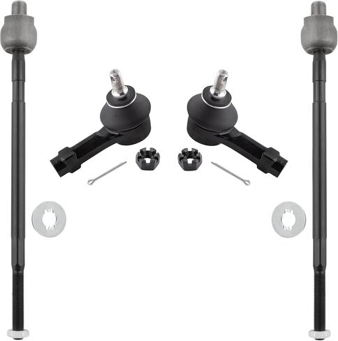 4Pcs Steering & Suspension Kit Front Inner Outer Tie Rods End Links Left Driver & Right Passenger Kit Fit For Mitsubishi Lancer 2002 2003 2004 2005 2006 2007 FWD Only Replace# EV80587 ES3704 in Saudi Arabia