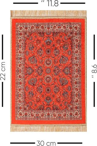 Velvet Rug Mouse Pad | Bohemian Style Design Woven Rug Mousepad Carpet Mouse Pads for Office Decor | Desk Mouse Mat 8.6" x 11.8" Small Mouse Protector (Blue V) in Saudi Arabia
