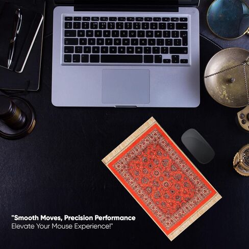 Velvet Rug Mouse Pad | Bohemian Style Design Woven Rug Mousepad Carpet Mouse Pads for Office Decor | Desk Mouse Mat 8.6" x 11.8" Small Mouse Protector (Blue V) in Saudi Arabia