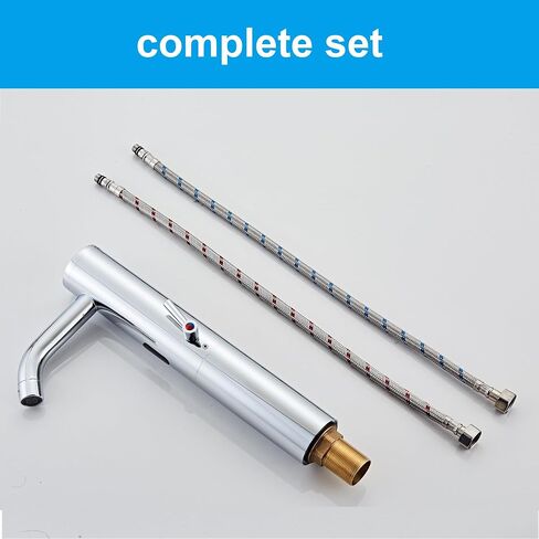 Bathroom Vanity Touchless Faucet with Temperature Control Rod Handle,Automatic Motion Sensor Basin Mixer Battery Power in Saudi Arabia