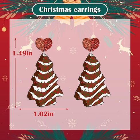 Christmas Earrings Set Snowman Dangle Drop Earrings Christmas Tree Jingle Bell Reindeer Snowflake Earrings Xmas Earrings Christmas Jewelry Christmas Gifts in Kuwait