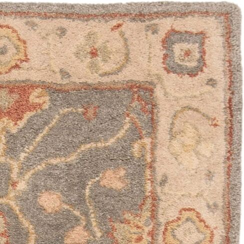 SAFAVIEH Antiquity Collection 2'3" x 8' Blue/Ivory AT314A Handmade Traditional Oriental Premium Wool Runner Rug in Saudi Arabia