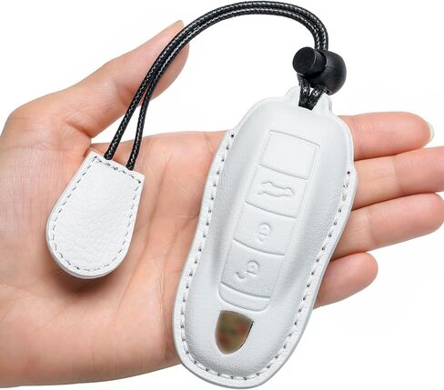 for Porsche Key Fob Cover Genuine Leather with Keychain,Leather Key Case Protector Compatible with Porsche Panamera,911,Cayenne,Macan in Saudi Arabia