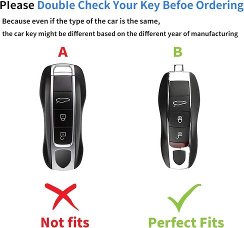 for Porsche Key Fob Cover Genuine Leather with Keychain,Leather Key Case Protector Compatible with Porsche Panamera,911,Cayenne,Macan in Saudi Arabia