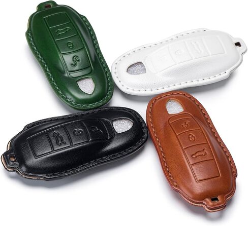 for Porsche Key Fob Cover Genuine Leather with Keychain,Leather Key Case Protector Compatible with Porsche Panamera,911,Cayenne,Macan in Saudi Arabia