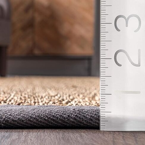 سجادة NuLOOM Hesse Checker Weave Seagrass للأماكن الداخلية/الخارجية، مقاس 2' 6' x 6'، رمادي داكن in Saudi Arabia