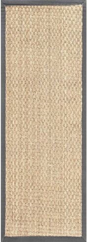 سجادة NuLOOM Hesse Checker Weave Seagrass للأماكن الداخلية/الخارجية، مقاس 2' 6' x 6'، رمادي داكن in Saudi Arabia