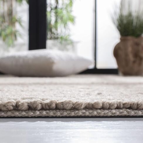 SAFAVIEH Natura Collection Runner Rug - 2'3" x 6', Beige, Handmade Wool, Ideal for High Traffic Areas in Living Room, Bedroom (NAT217A) in Saudi Arabia