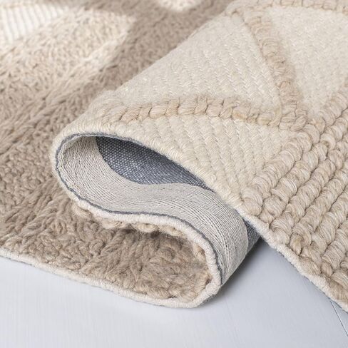 SAFAVIEH Natura Collection Runner Rug - 2'3" x 6', Beige, Handmade Wool, Ideal for High Traffic Areas in Living Room, Bedroom (NAT217A) in Saudi Arabia