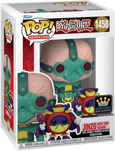 Funko Pop! Animation: Yu-Gi-Oh - Jinzo with Time Wizard Specialty Series Exclusive Bundled with a Byron's Attic Pop Protector in Saudi Arabia