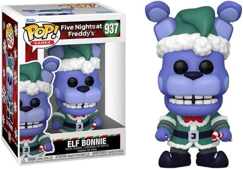 POP Five Nights at Freddy's Holiday - Elf Bonnie Funko Vinyl Figure (Bundled with Compatible Box Protector Case), Multicolor, 3.75 inches in Saudi Arabia