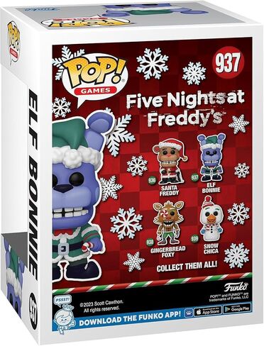 POP Five Nights at Freddy's Holiday - Elf Bonnie Funko Vinyl Figure (Bundled with Compatible Box Protector Case), Multicolor, 3.75 inches in Saudi Arabia