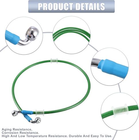 X AUTOHAUX 100cm AN3 M10 Car Hydraulic Brake Line Oil Hose Pipe Fitting 28° 90° Stainless Steel for Car Motorcycle Dirt Racing Bike Black in Saudi Arabia