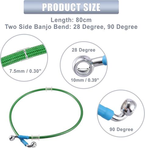 X AUTOHAUX 100cm AN3 M10 Car Hydraulic Brake Line Oil Hose Pipe Fitting 28° 90° Stainless Steel for Car Motorcycle Dirt Racing Bike Black in Saudi Arabia