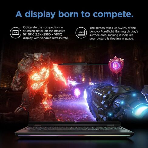 Lenovo 2024 Newest Legion Pro 7 كمبيوتر محمول للألعاب، شاشة 16 بوصة 240 هرتز WQXGA، Intel-Core i9-13900HX(24-core)، GeForce RTX 4080، 64GB DDR5، 4TB SSD، لوحة مفاتيح بإضاءة خلفية، WiFi 6، Win 11 Home، مع ماوس ألعاب in Kuwait