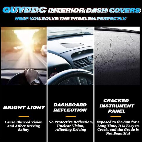 ترقية غطاء لوحة القيادة داكرون المناسب لـ 2007-2011 تويوتا كامري فعال مضاد للوهج، يقلل الانعكاس، حماية من الشمس، مقاوم للغبار، ممتص للرطوبة ومقاوم للأشعة فوق البنفسجية - رمادي in Kuwait