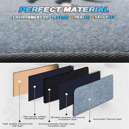 ترقية غطاء لوحة القيادة داكرون المناسب لـ 2007-2011 تويوتا كامري فعال مضاد للوهج، يقلل الانعكاس، حماية من الشمس، مقاوم للغبار، ممتص للرطوبة ومقاوم للأشعة فوق البنفسجية - رمادي in Kuwait