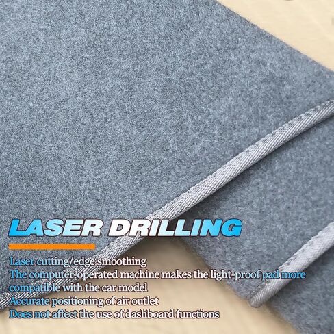 ترقية غطاء لوحة القيادة داكرون المناسب لـ 2007-2011 تويوتا كامري فعال مضاد للوهج، يقلل الانعكاس، حماية من الشمس، مقاوم للغبار، ممتص للرطوبة ومقاوم للأشعة فوق البنفسجية - رمادي in Kuwait