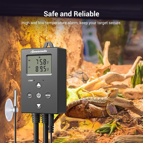 DEWENWILS Digital Temperature Controller, Thermostat Controlled Outlet with Heating & Cooling Mode for Chest Freezer, Home Brewing, Green House, Incubation, Reptiles, -22-221°F, 120V/10A/1200W in Saudi Arabia