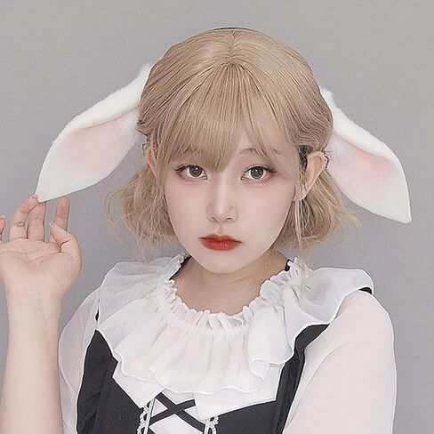 Women/Girls Cosplay Bunny Ears Rabbit Headband Animal Ears Furry Bunny Ears Party Accessories (MHTCET-1White) in Saudi Arabia