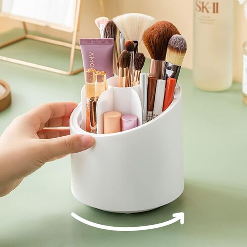 حامل أقلام دوار من kaileyouxiangongsi، منظم مكتب، صينية تخزين قلم رصاص دوارة للمدرسة، المنزل، اللوازم المكتبية، 7 مقصورات، أبيض، هدية للمعلمين وزملاء الدراسة والأصدقاء in Kuwait