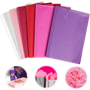 PINWATT 120 Sheets Colored Tissue Paper for Gift Bags - 20"X20" Wrapping Paper for Graduation, Birthday, Bouquet, Wedding, Bridal, DIY Crafts, Party Decorations and All Occasions