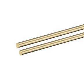 DMiotech 2Pack 4mm x 150mm, Brass Solid Round Rod, Brass Rod Lathe Bar Stock for DIY Craft