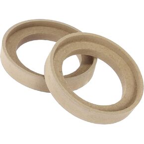 Unifizz Car Pair Beige Speaker Spacer Ring Adaptor Brackets Mounting Spacer Recess Bezel Plate Wood 77mm ID for 3.5Inch Speakers