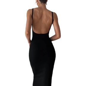 Meihuida Women Cut Out Dress Y2k Summer Sexy Halter Neck Sleeveless Backless Knitted Bodycon Cutout Dress
