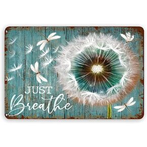 Dandelion Dragonfly New Vintage Metal Sign Decor for Home Office Restaurant Garage Bar 8x12 Inch