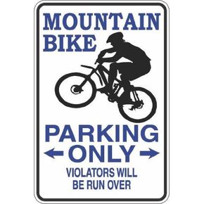 Mountain Bike Parking Only 8" x 12" Metal Novelty Sign Aluminum S345