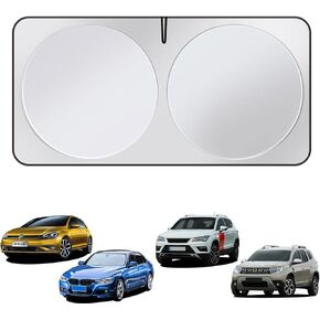 Car Window Shade. Car Windshield Sun Shade. Summer Car Sun Shade. Car Visor Extender Sun Blocker. Sun Shield for Car Windshield. Essential Interior Car Accessories-Large