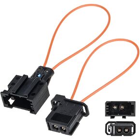 Velidy 2 PCS Fiber Most Optical Optic Loop Bypass Male Female Adapter for Benz Audi Mercedes BMW VW Porsche